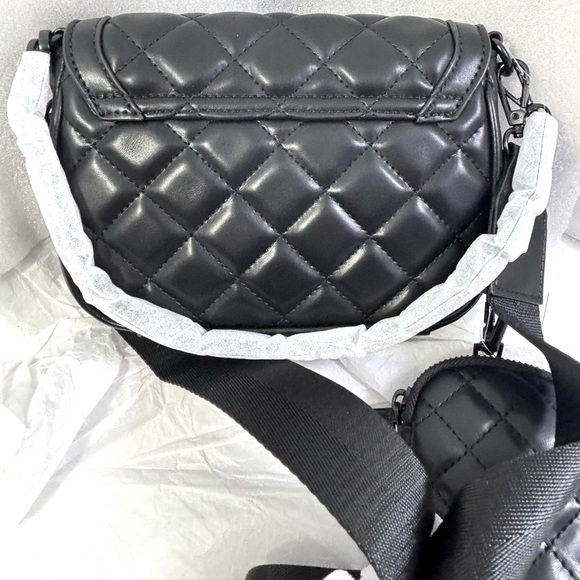 Aldo Black Quilted Messenger Bag. Aldo Miraewinx XBODY Bag. - Picture 5 of 13